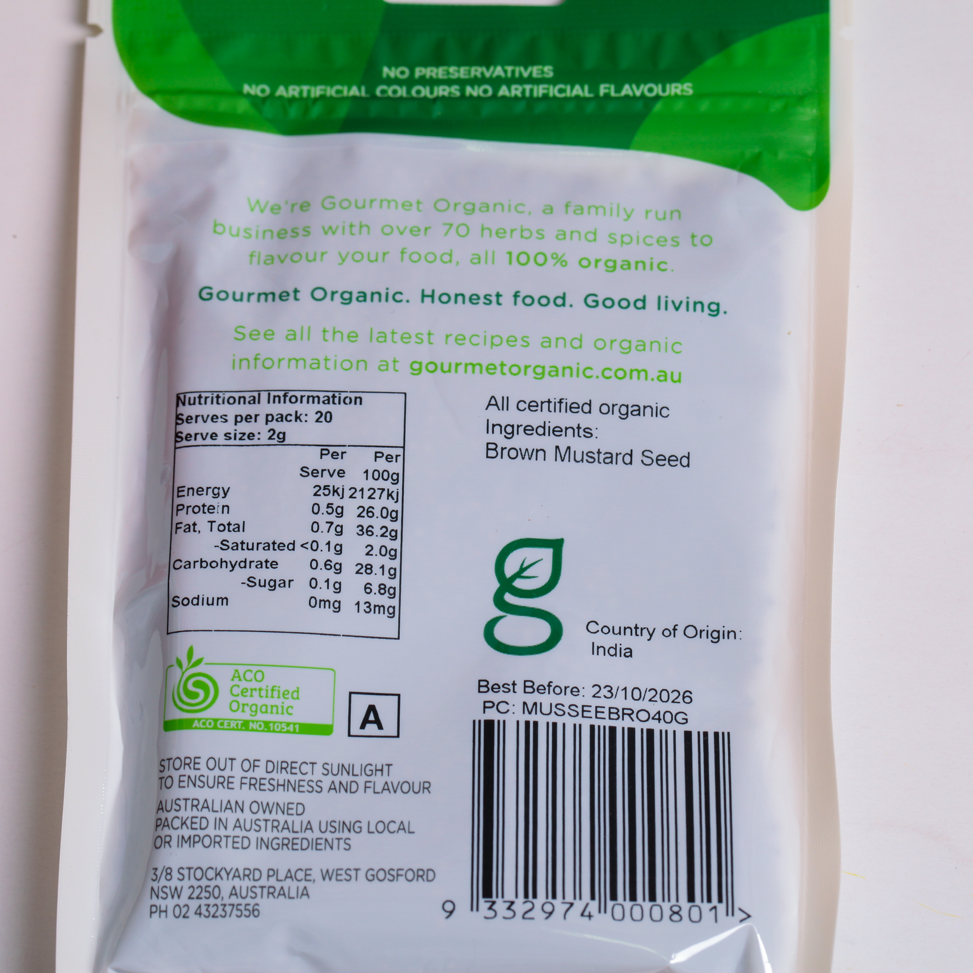 Organic Mustard Seed Brown
